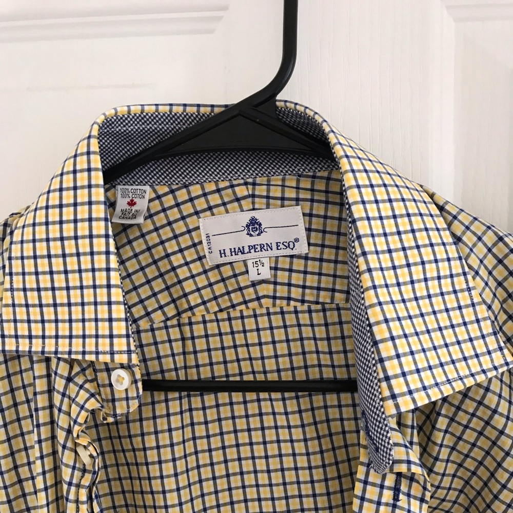 Men’s checkered dress shirt